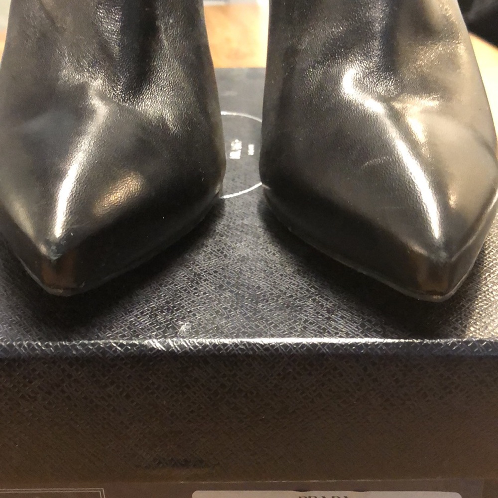 Prada Black High Heeled Bootie, size 39.5 - Picture 4 of 13